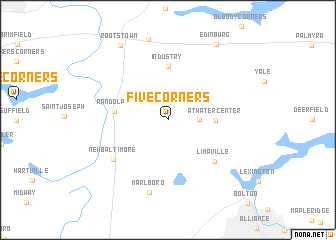 map of Five Corners