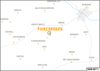 map of Five Corners