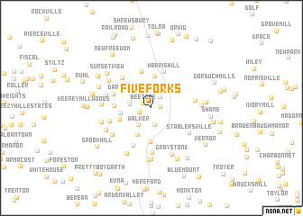 map of Five Forks