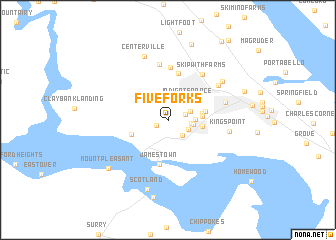 map of Five Forks