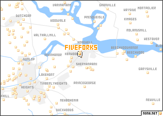 map of Five Forks