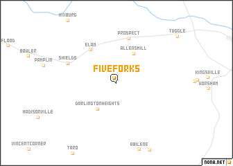 map of Five Forks