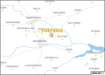 map of Five Forks