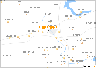 map of Five Forks
