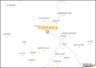 map of Five Forks