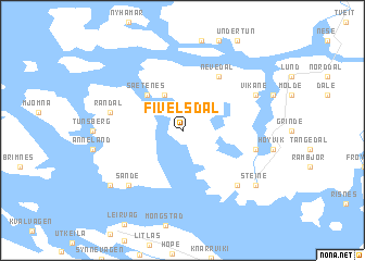 map of Fivelsdal