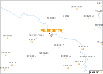 map of Five Points