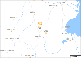 map of Fizi