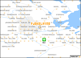 map of Fjäkelmyra