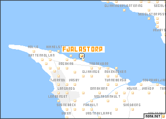 map of Fjälastorp