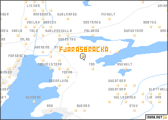 map of Fjäråsbräcka