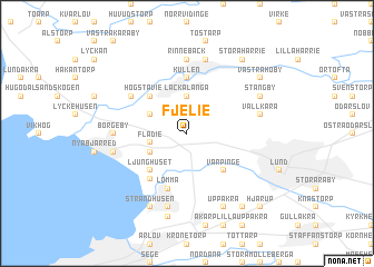 map of Fjelie