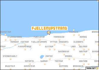 map of Fjellerup Strand