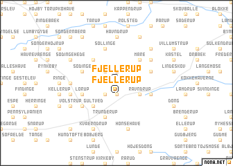 map of Fjellerup