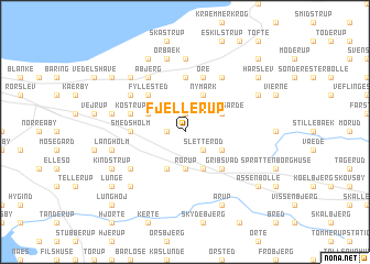 map of Fjellerup
