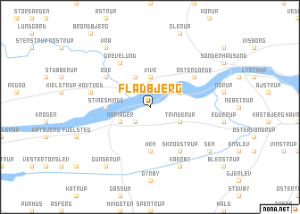 map of Fladbjerg