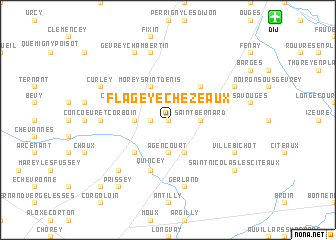 map of Flagey-Échézeaux