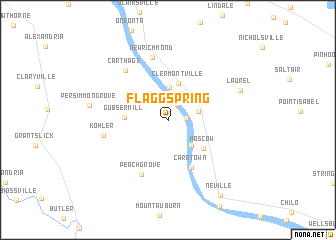 map of Flagg Spring