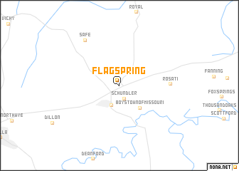 map of Flag Spring