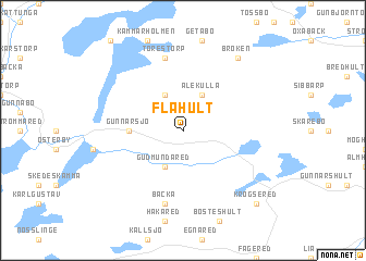 map of Flahult