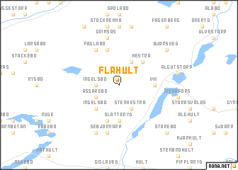 map of Flahult