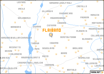 map of Flaibano