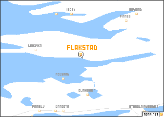 map of Flakstad