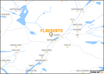 map of Flaksvatn