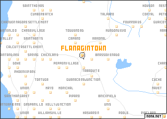 map of Flanagin Town