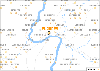 map of Flandes