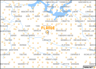 map of Flandé