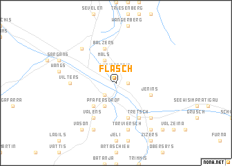 map of Fläsch