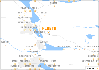 map of Flästa