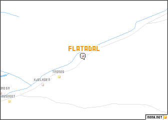 map of Flåtådal