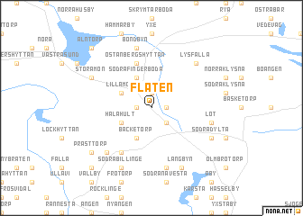 map of Flåten