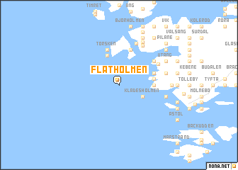 map of Flatholmen