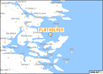 map of Flatholmen