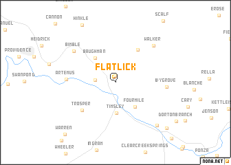 map of Flat Lick