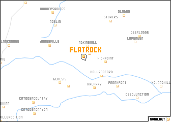 map of Flat Rock
