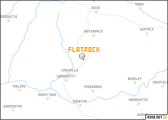 map of Flat Rock
