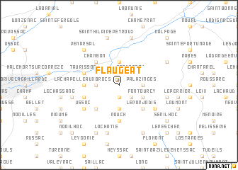 map of Flaugeat