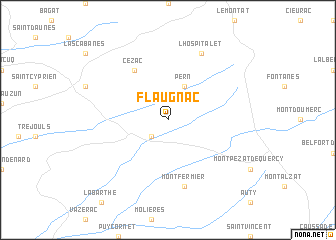 map of Flaugnac