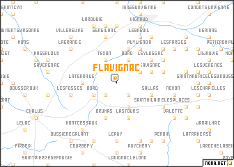 map of Flavignac