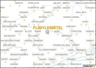 map of Flavy-le-Martel