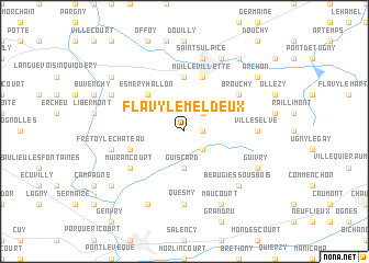 map of Flavy-le-Meldeux