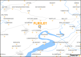 map of Flaxley