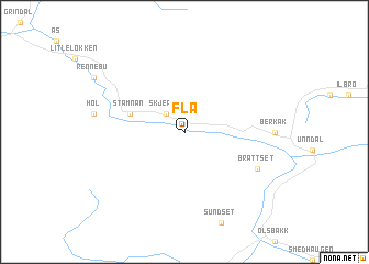 map of Flå