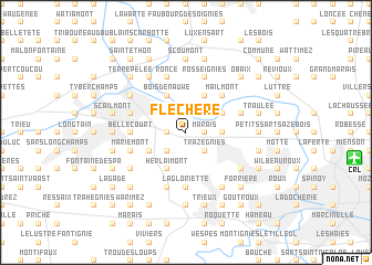 map of Fléchère