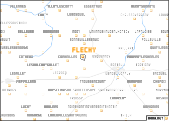 map of Fléchy