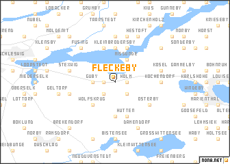 map of Fleckeby